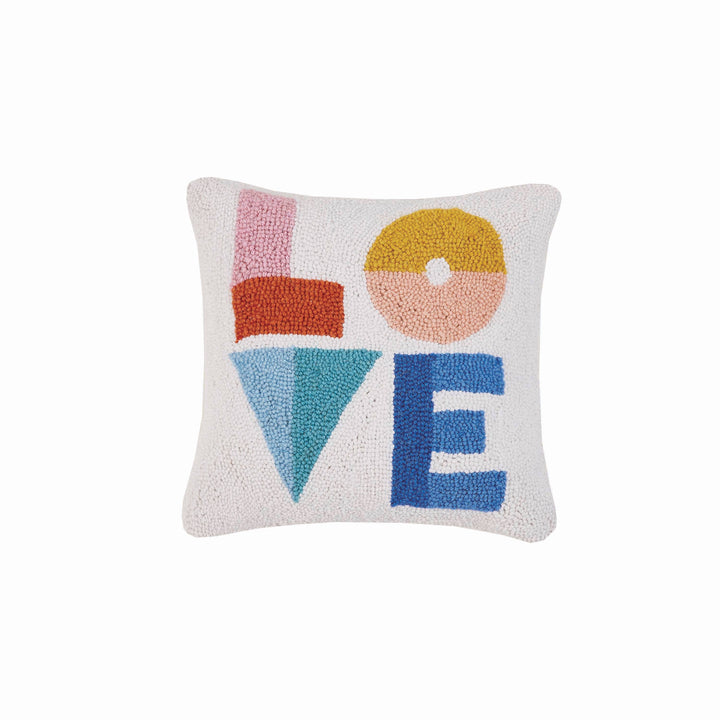 LOVE Wool Hooked Pillow - Merry Piglets