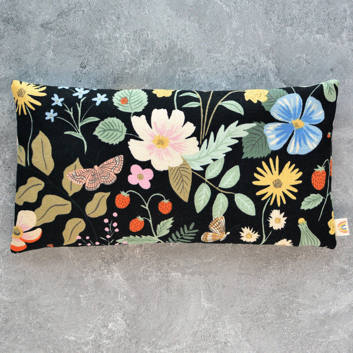 Lavender Eye Pillow: Strawberry Fields Black