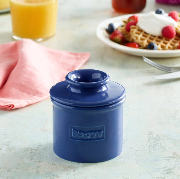 Cafe Royal Blue Butter Bell Crock