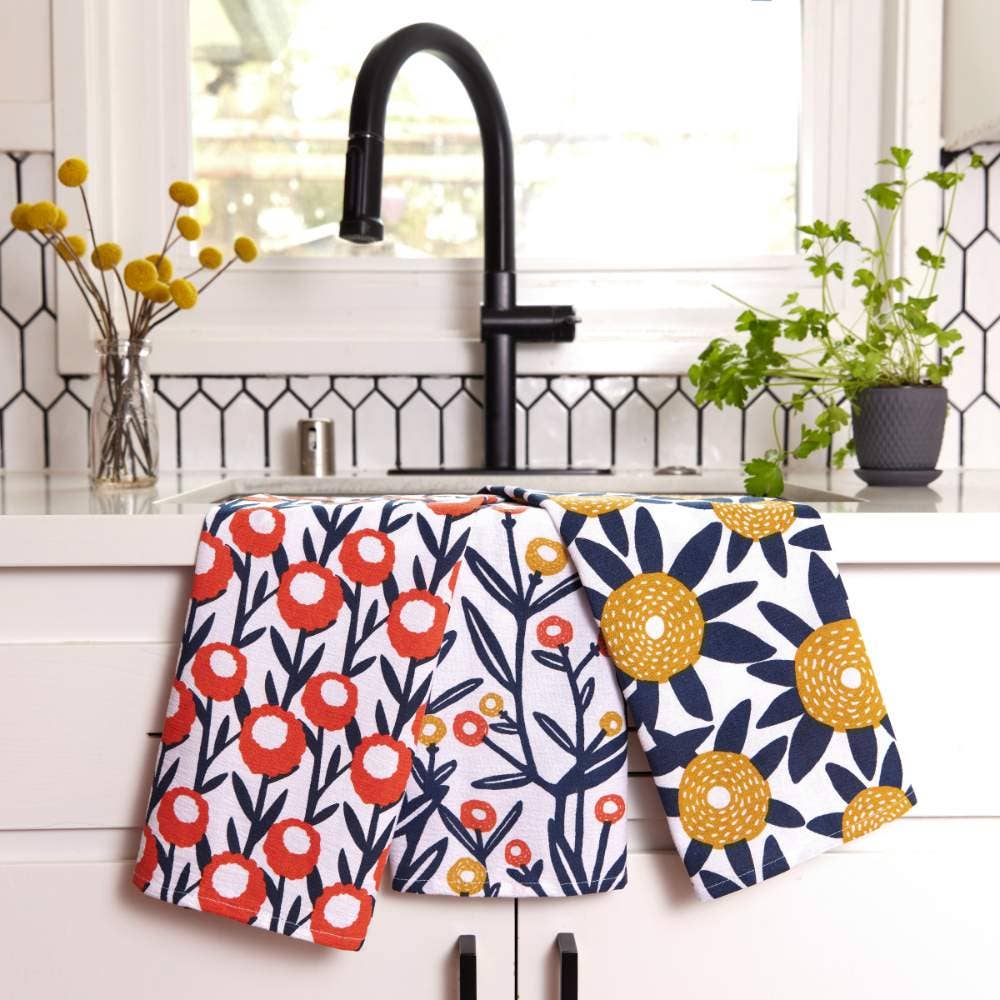 Field of Flowers Cotton Kitchen Towel Set