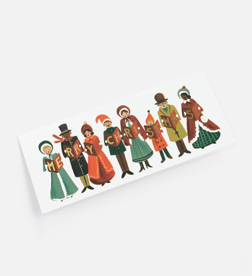 Carolers Christmas No. 10 Greeting Card - Merry Piglets