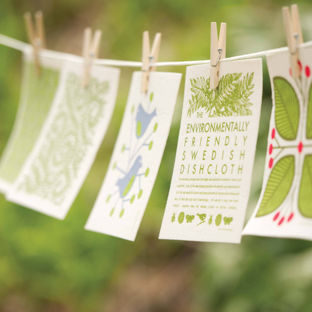 Green Deer Swedish Dishcloth