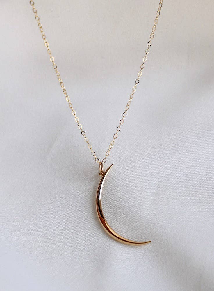 Gold Crescent Necklace