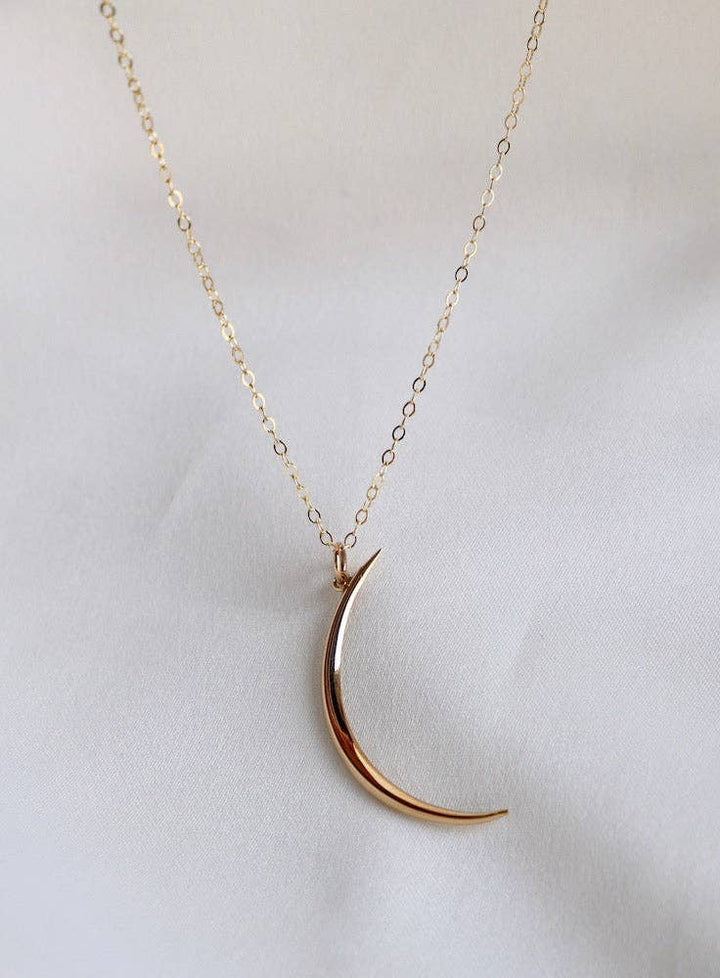 Gold Crescent Necklace