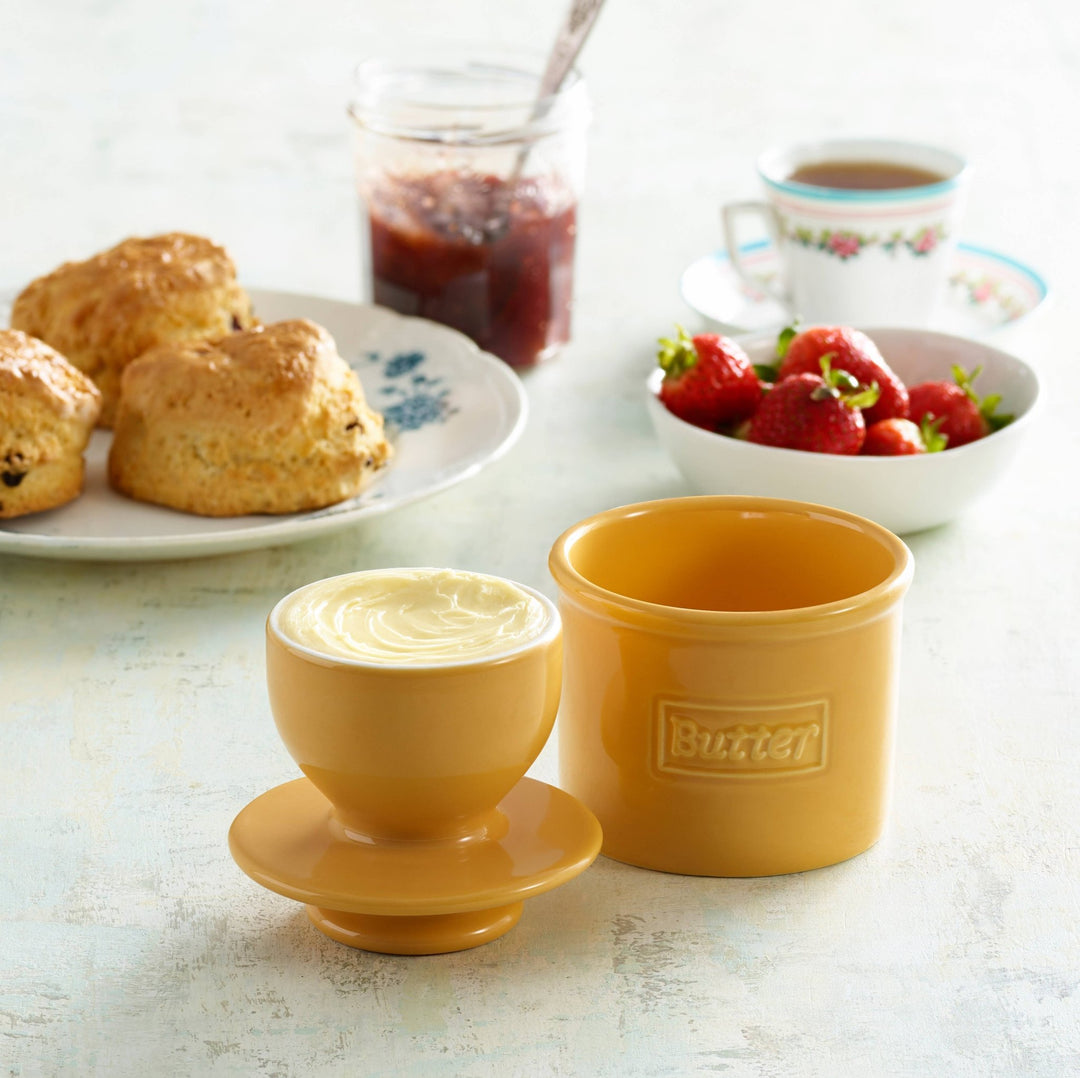 Cafe Golden Yellow Butter Bell Crock - Merry PigletsThe Original Butter Bell® Crock