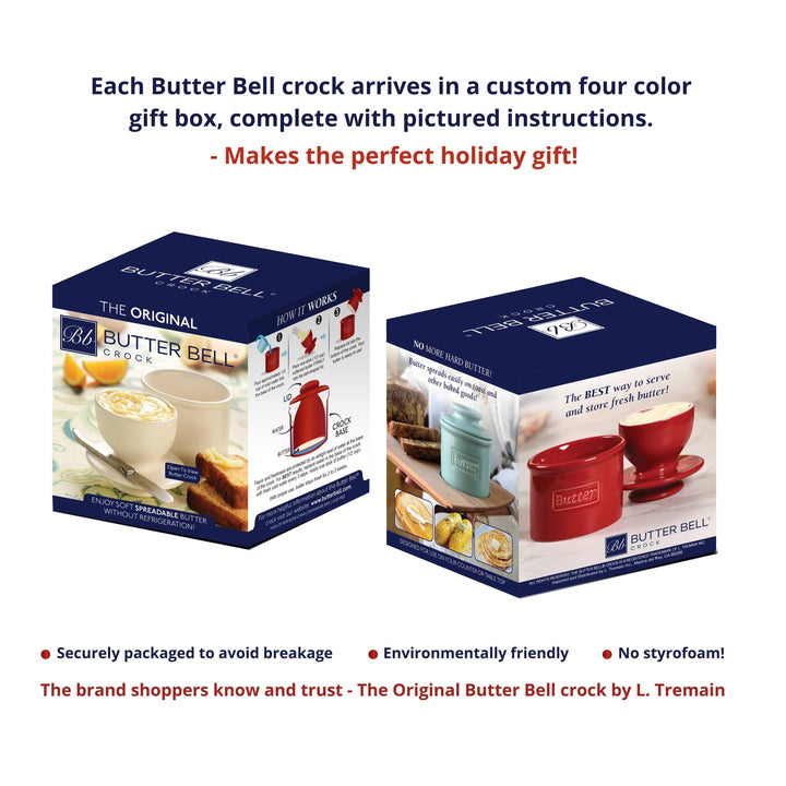 Cafe Maraschino Red Butter Bell Crock - Merry PigletsThe Original Butter Bell® Crock