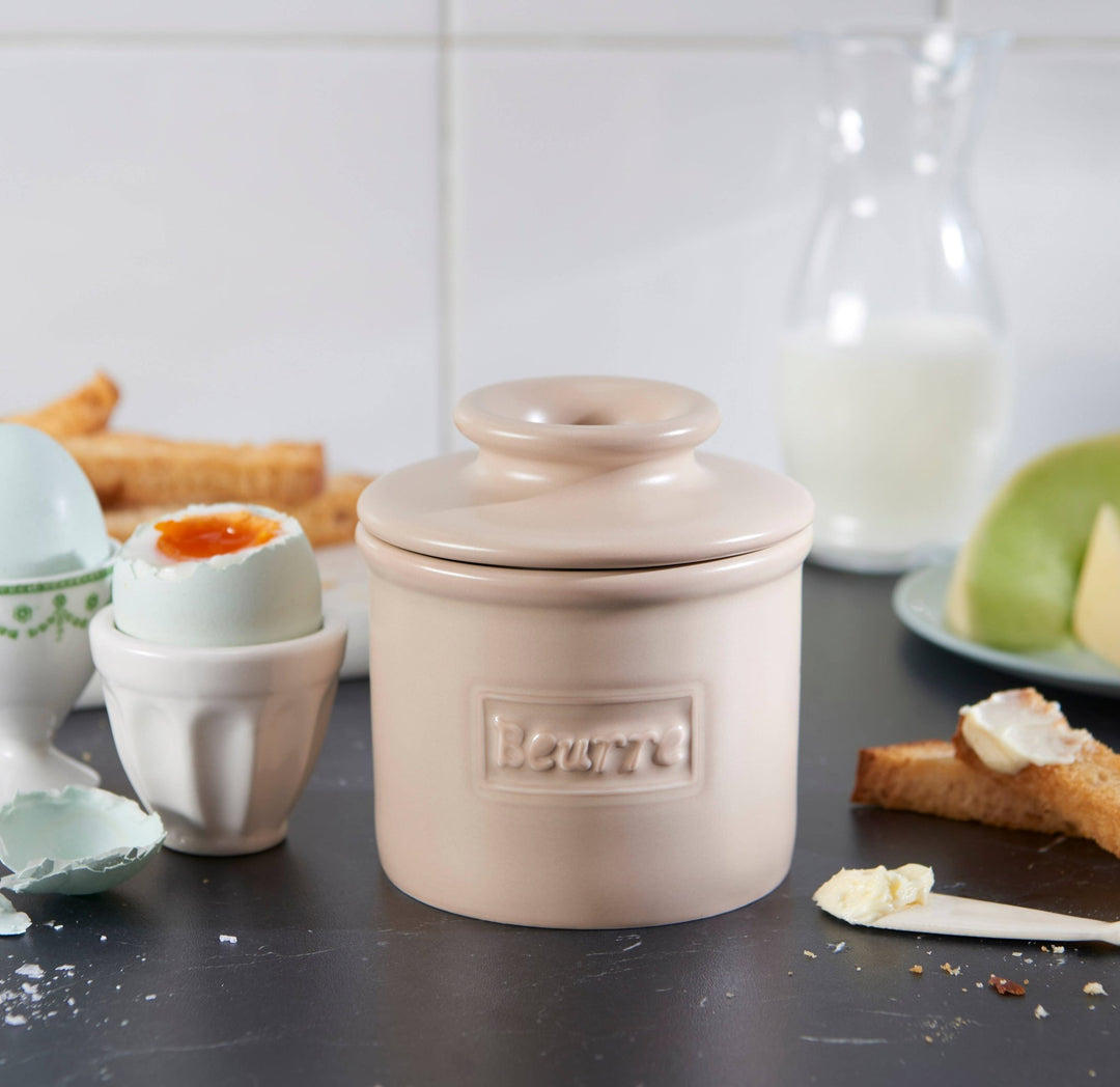 Cafe Matte Beige Butter Bell Crock - Merry PigletsThe Original Butter Bell® Crock