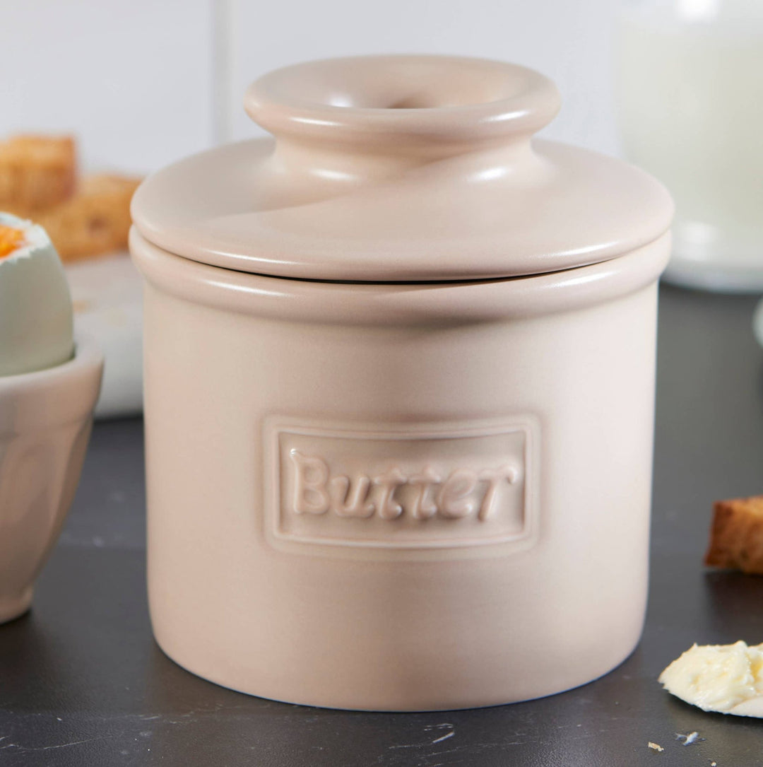 Cafe Matte Beige Butter Bell Crock - Merry PigletsThe Original Butter Bell® Crock