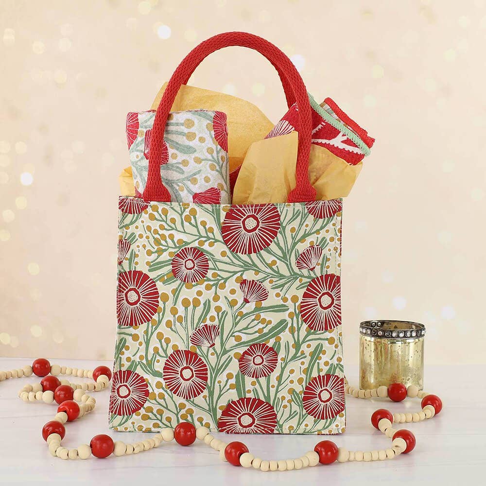 Camellia Reusable Gift Bag - Merry Pigletsrockflowerpaper