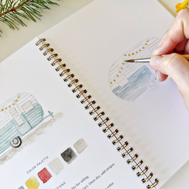 Camping Watercolor Workbook - Merry Pigletsemily lex studio