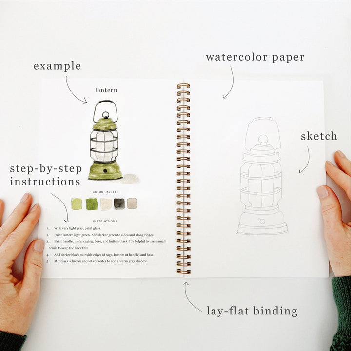 Camping Watercolor Workbook - Merry Pigletsemily lex studio
