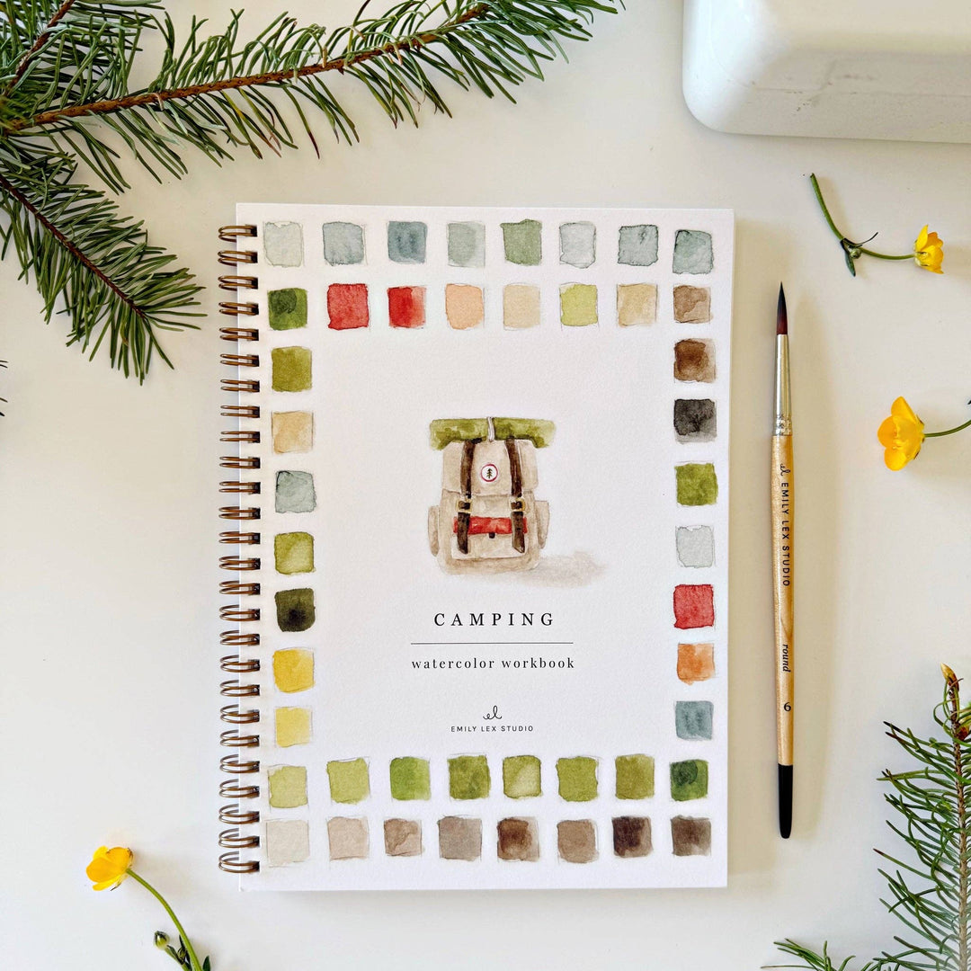 Camping Watercolor Workbook - Merry Pigletsemily lex studio