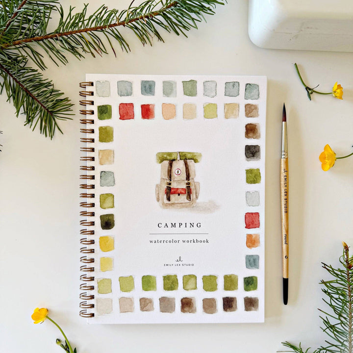 Camping Watercolor Workbook - Merry Pigletsemily lex studio