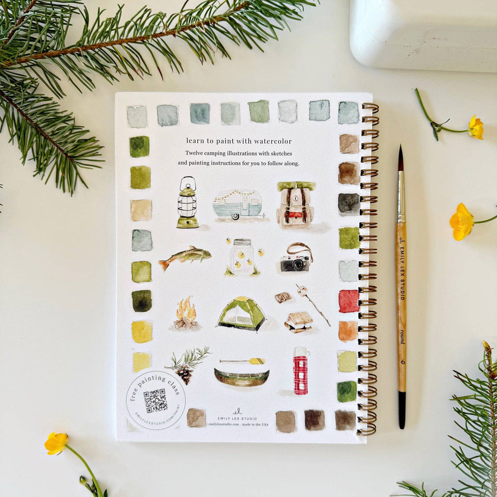 Camping Watercolor Workbook - Merry Pigletsemily lex studio