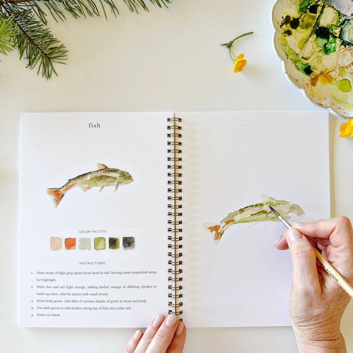 Camping Watercolor Workbook - Merry Pigletsemily lex studio