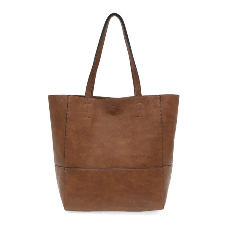 Caramel Faith Raw Edge Tote - Merry PigletsJoy Susan