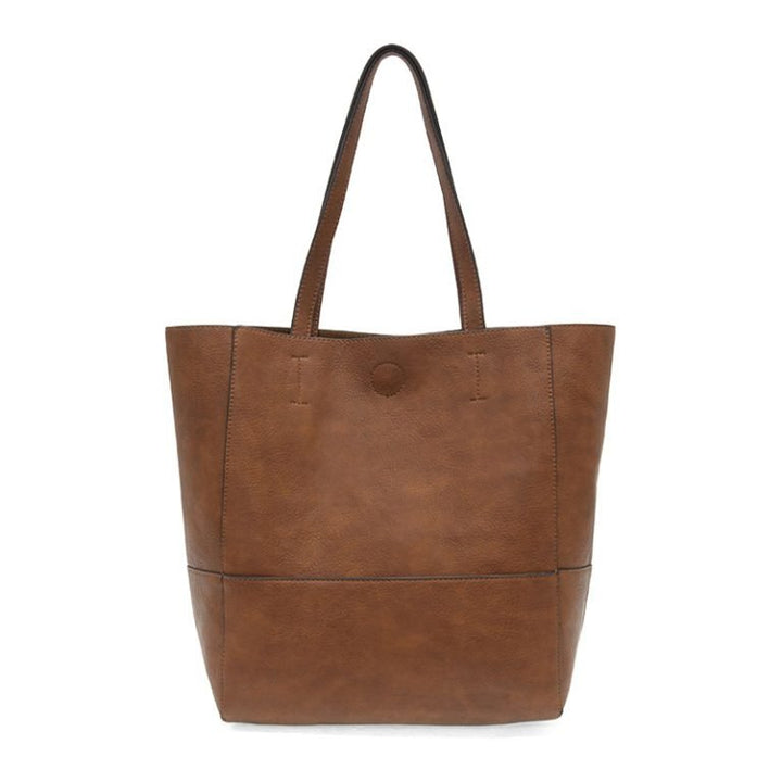 Caramel Faith Raw Edge Tote - Merry PigletsJoy Susan