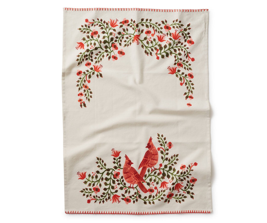 Cardinals Tea Towel - Merry PigletsRifle Paper Co.