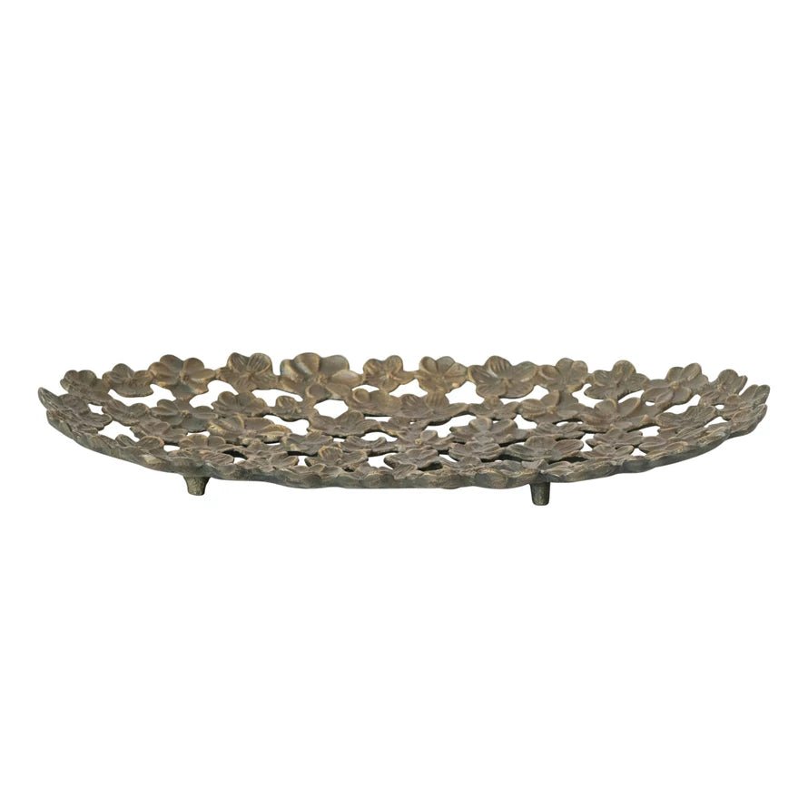 Cast Aluminum Flower Tray - Merry PigletsCreative Co - Op