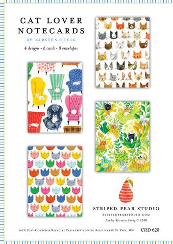 Cat Lover Notecards - Merry PigletsSkandisk