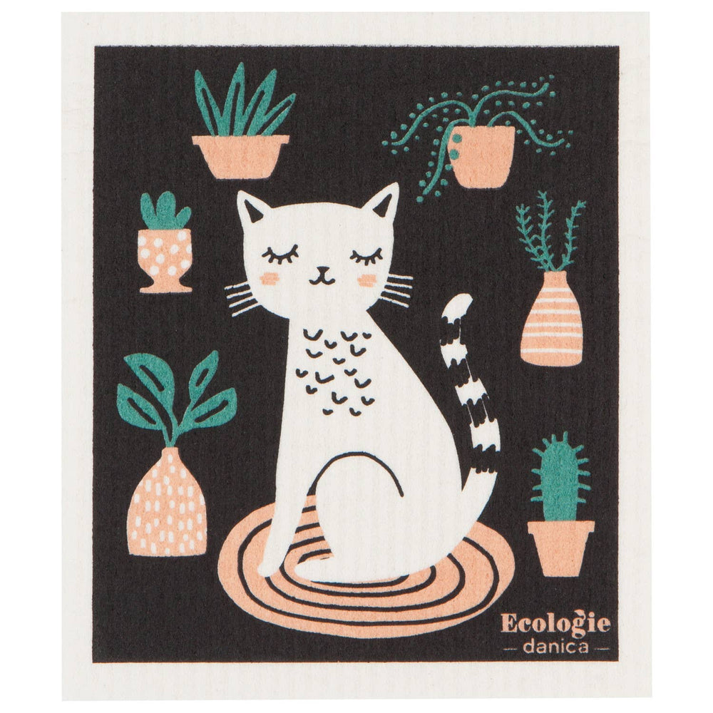 Cat Nap Swedish Dishcloth - Merry PigletsEcologie