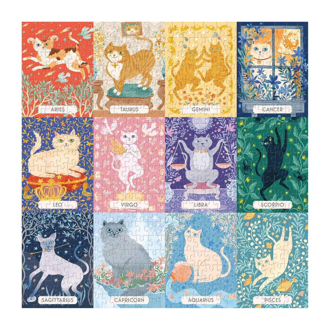 Cat Zodiac 500 Piece Puzzle - Merry Piglets