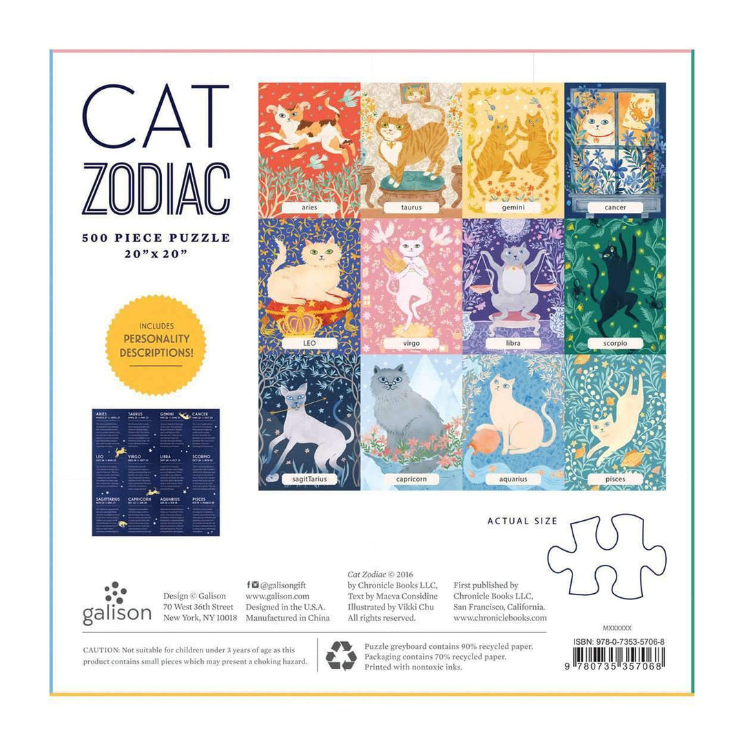 Cat Zodiac 500 Piece Puzzle - Merry Piglets