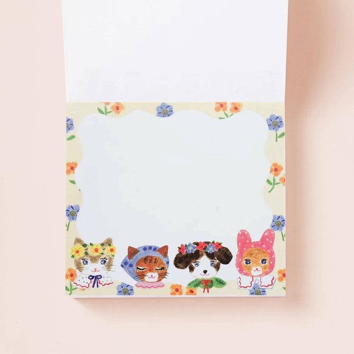 Cats & Critters Smile Block Memo Pad - Merry PigletsHer Winter Flowers