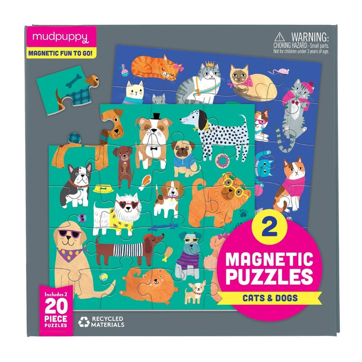 Cats & Dogs Magnetic Puzzle - Merry PigletsMudpuppy
