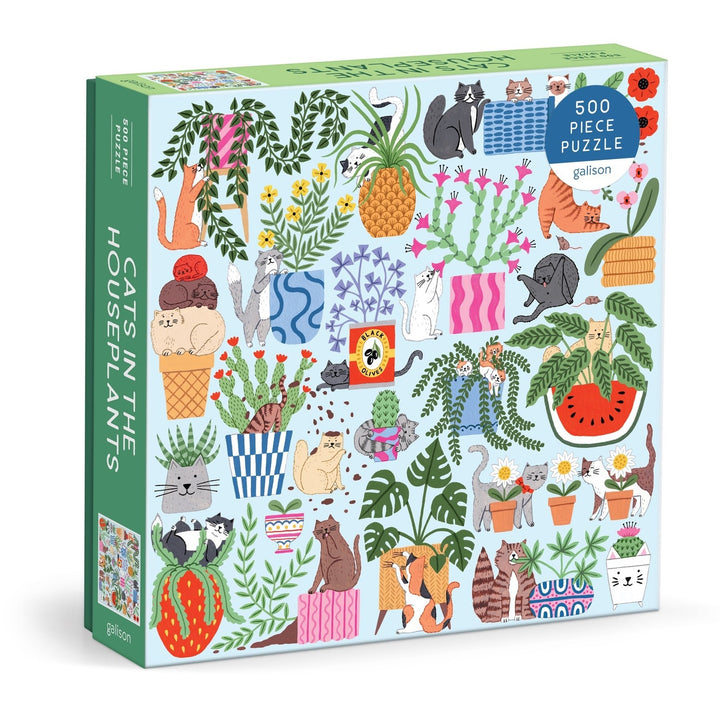 Cats in the Houseplants 500 Piece Puzzle - Merry PigletsGalison