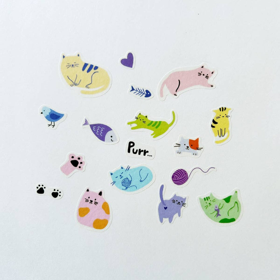 Cats Jumble Washi Stickers - Merry PigletsGirl of All Work