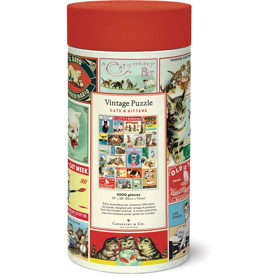 Cats & Kittens 1000 Piece Puzzle - Merry PigletsCavallini Papers & Co.