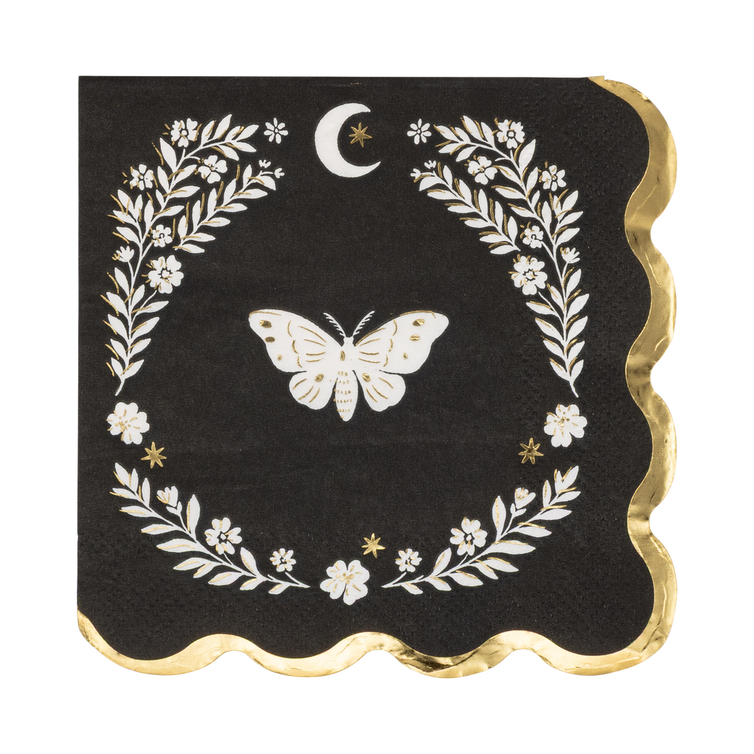 Moonlight Moth Cocktail Napkin