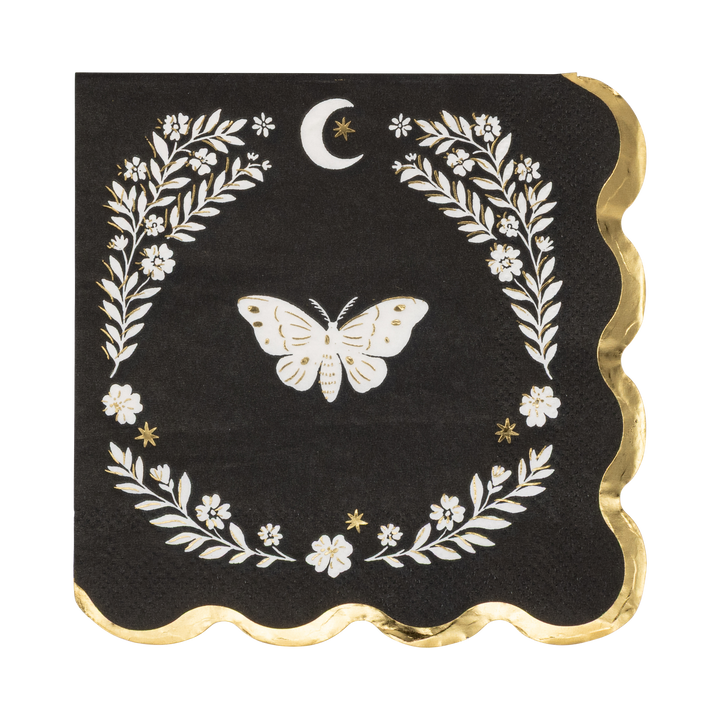 Moonlight Moth Cocktail Napkin