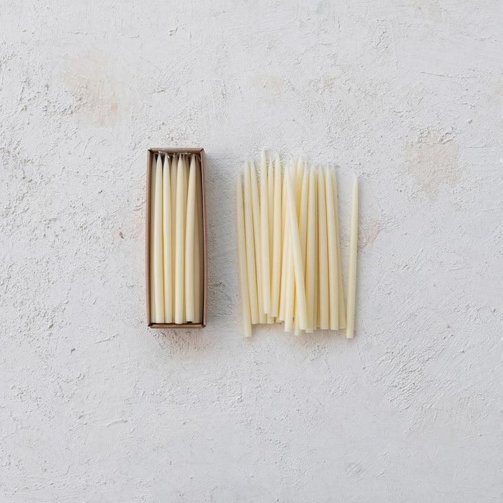 Unscented Thin IvoryTaper Candles