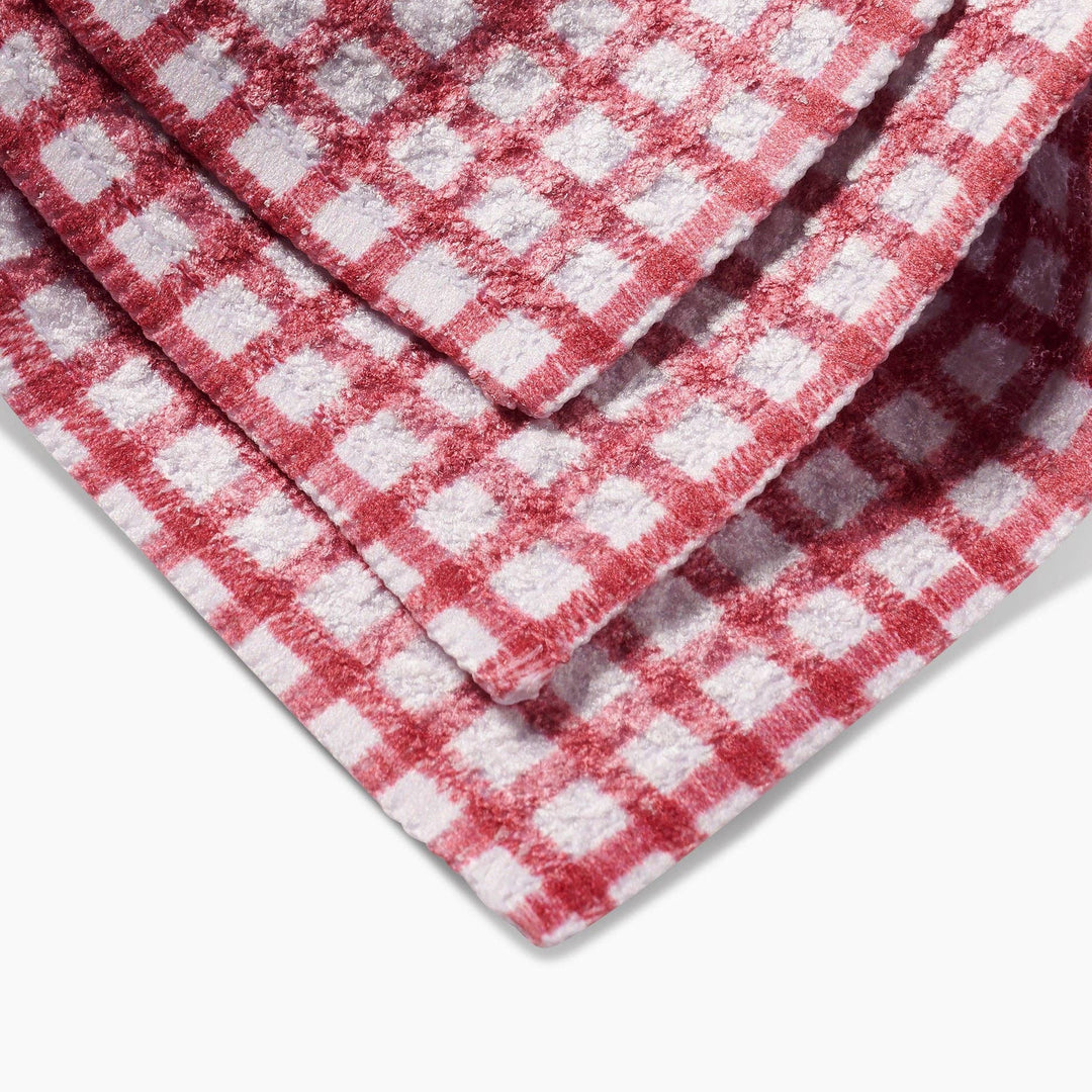 Fireside Plaid Red Dishcloth Set
