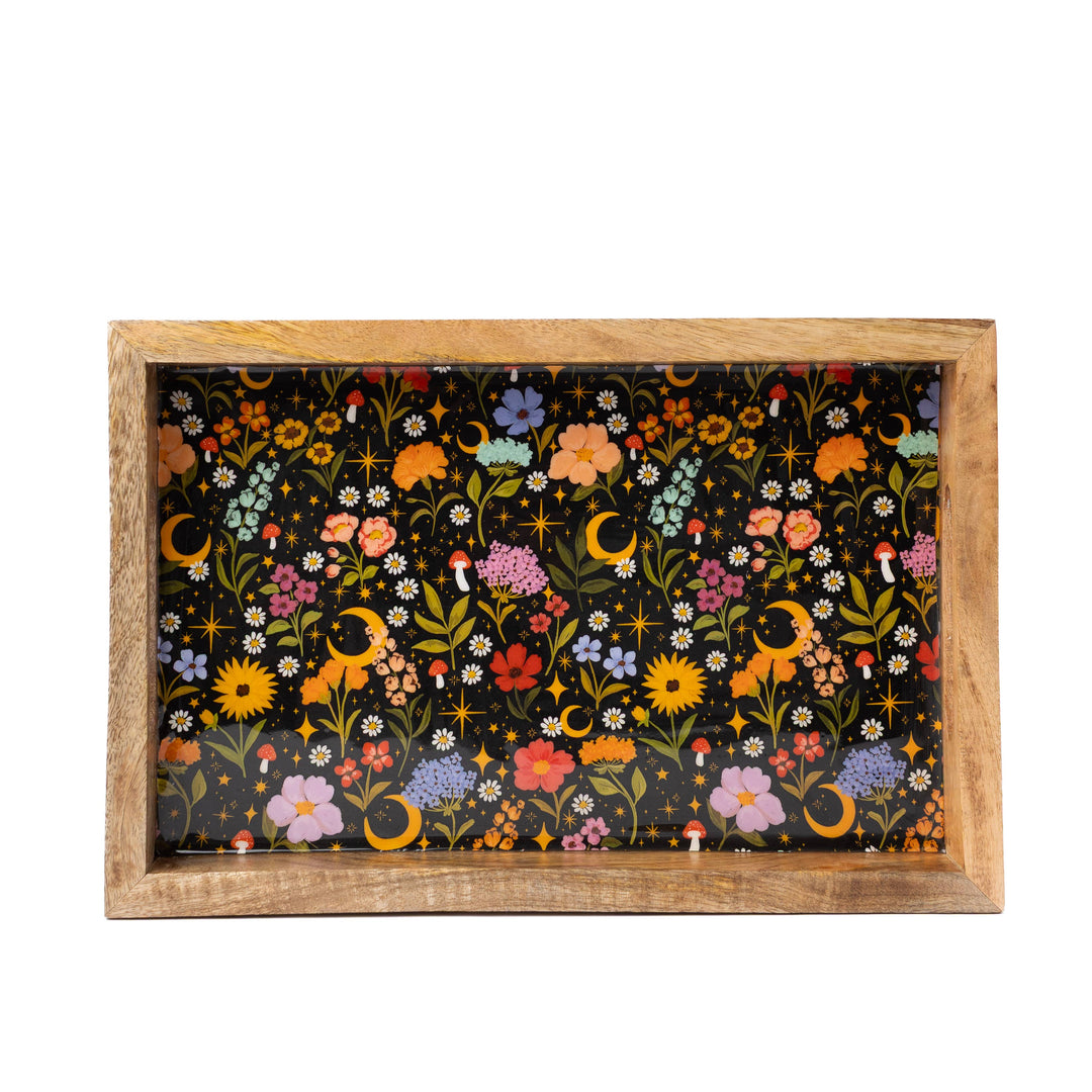 Celestial Garden Wood Tray