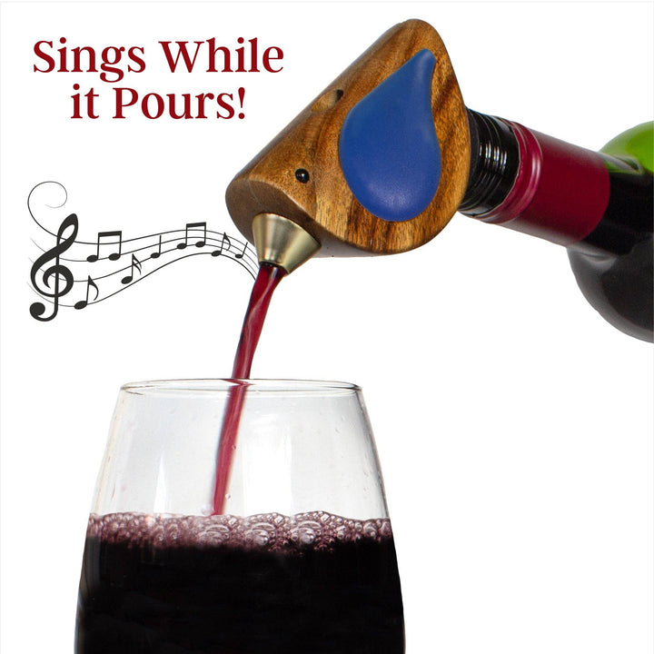 Blue Songbird Wine Bottle Pourer