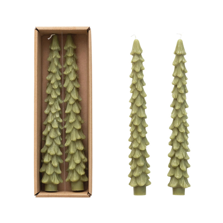 Tree Taper Candles - Cedar Green