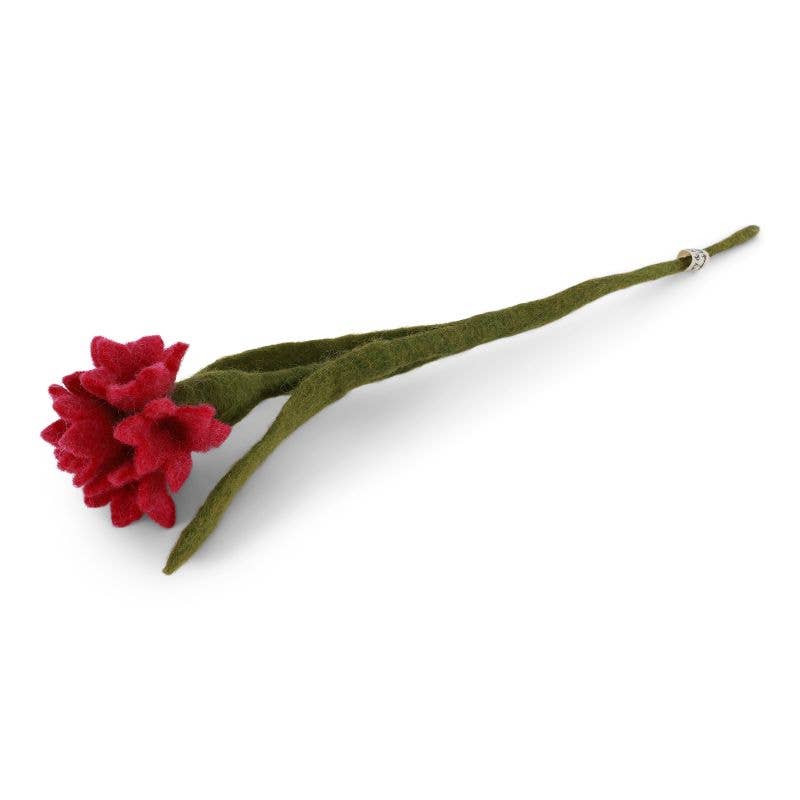 Cerise Wool Cornflower Stem - Merry PigletsGry and Sif