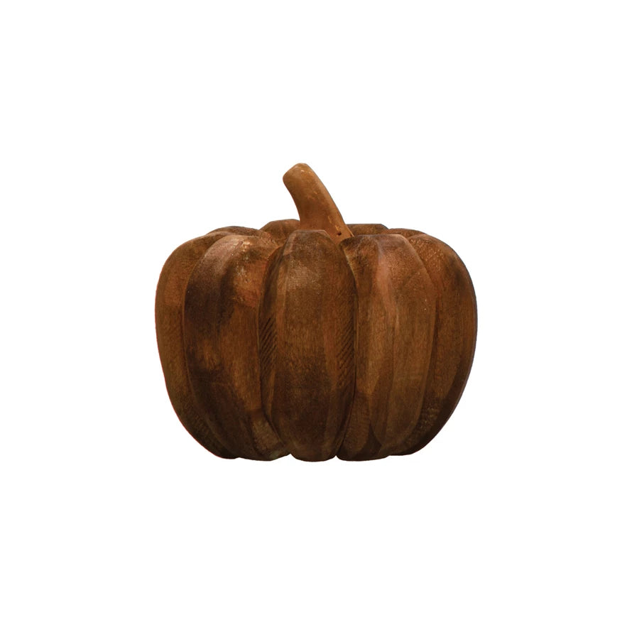 Wood Carved Pumpkin