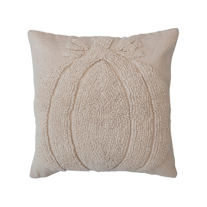 Cotton Pumpkin Pillow Cream 18" - Merry Piglets