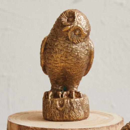 Gold Owl Figurine