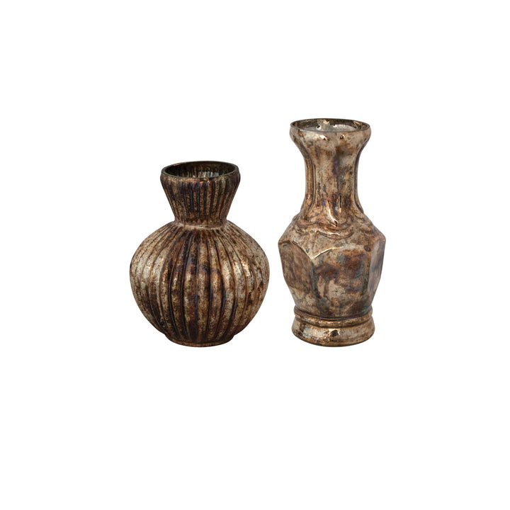 Silver Mercury Glass Vase
