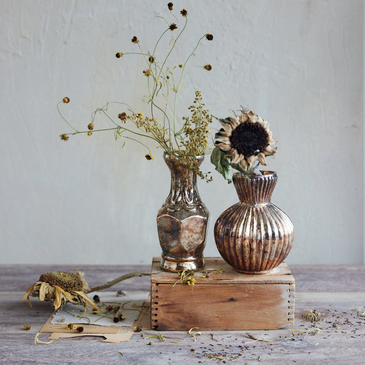 Silver Mercury Glass Vase