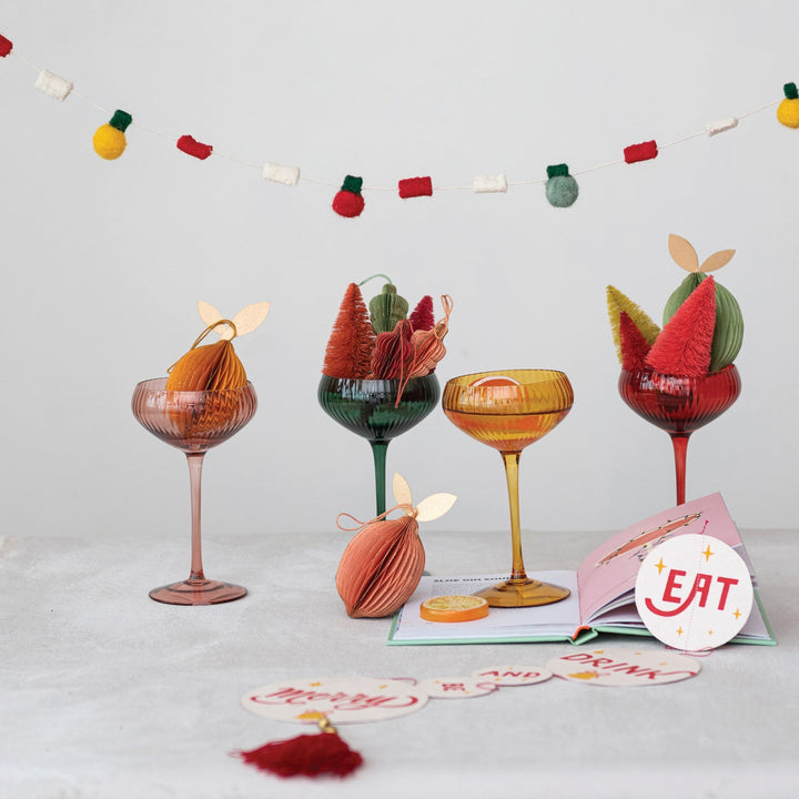 Champagne Coupe Glass - Merry PigletsCreative Co - Op