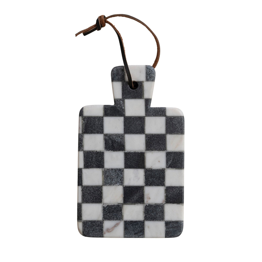 Checkerboard Marble Cheese Board - Merry PigletsCreative Co-Op