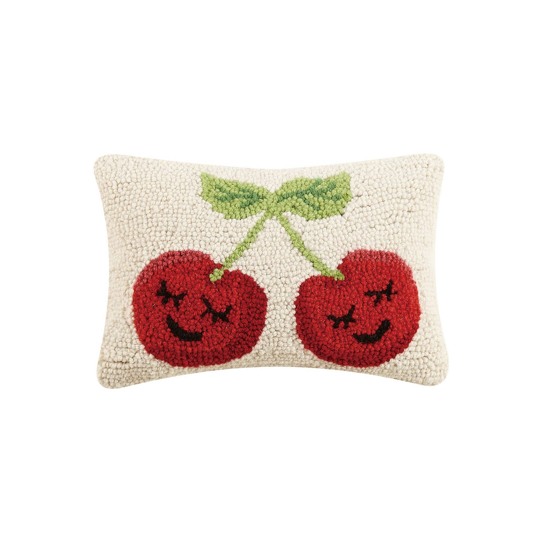 Cherries Wool Pillow - Merry PigletsPeking Handicraft
