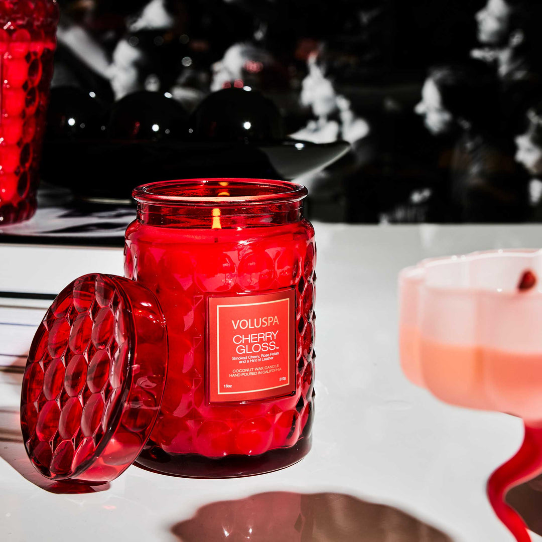 Cherry Gloss Large Jar Candle - Merry PigletsVoluspa