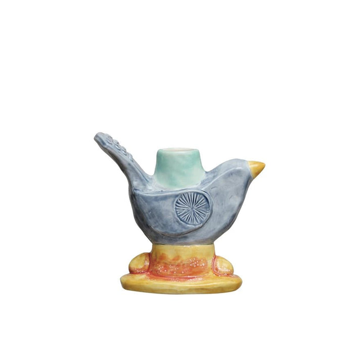 Chirpy Bird Stoneware Vase - Merry PigletsCreative Co - Op